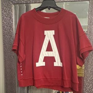 Red T-Shirt with White Letter A